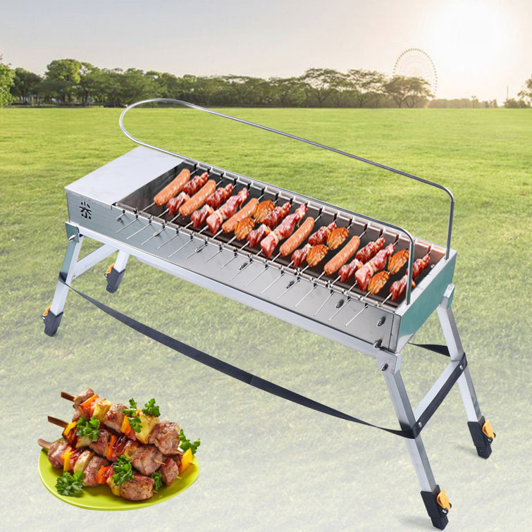 DALELEE Household Stainless Steel Electric USB Rotary Barbecue